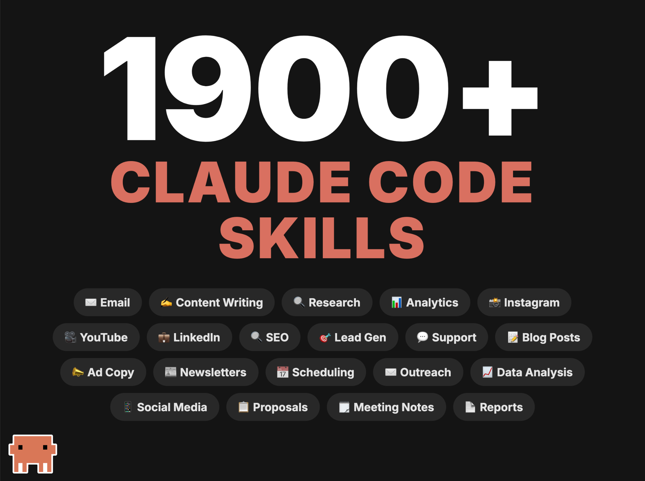 1,900+ Claude Code Skills — Email, Content Writing, Research, Analytics, Instagram, SEO, LinkedIn and more